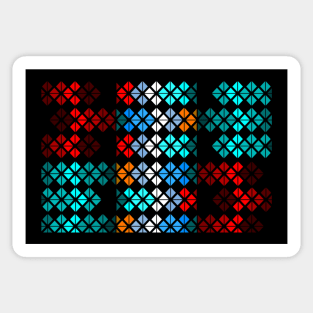 Scattered Checkers Sticker